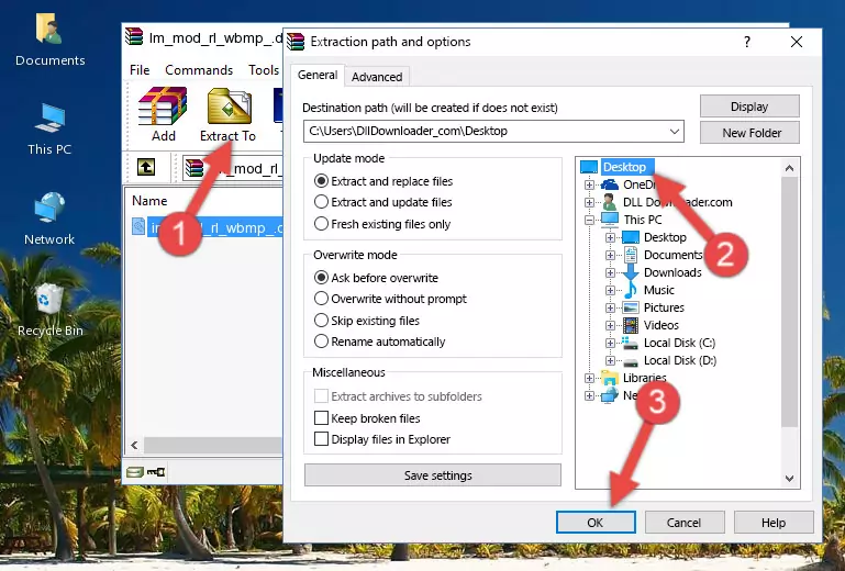 Copying the Im_mod_rl_wbmp_.dll library into the Windows/System32 directory