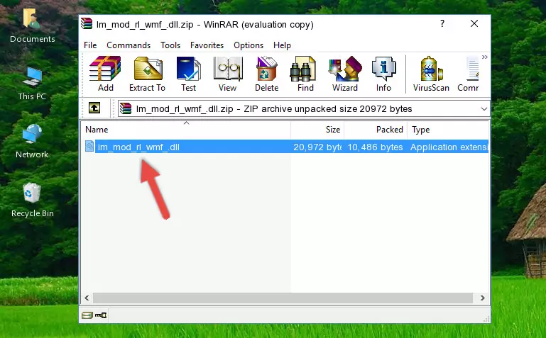 Copying the Im_mod_rl_wmf_.dll file into the software's file folder
