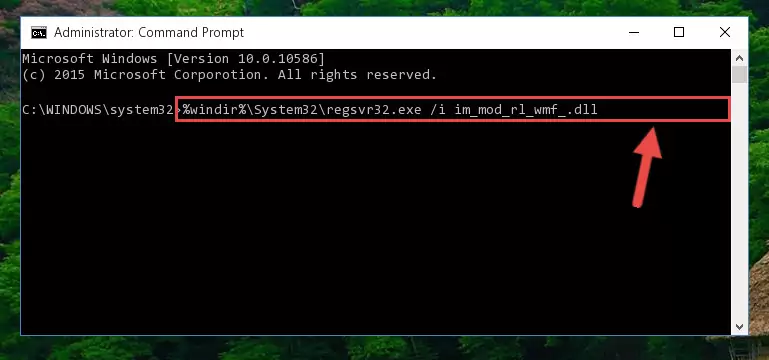 Deleting the damaged registry of the Im_mod_rl_wmf_.dll