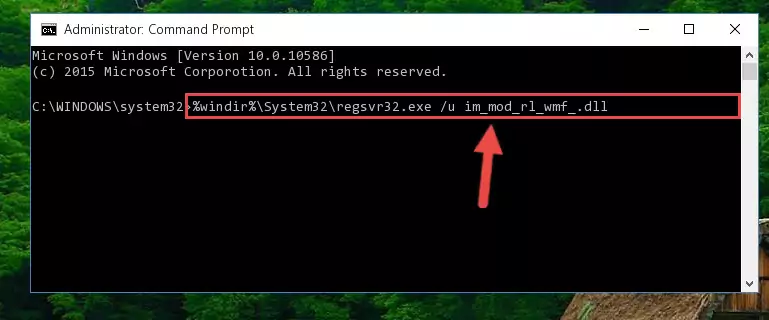 Creating a new registry for the Im_mod_rl_wmf_.dll file in the Windows Registry Editor
