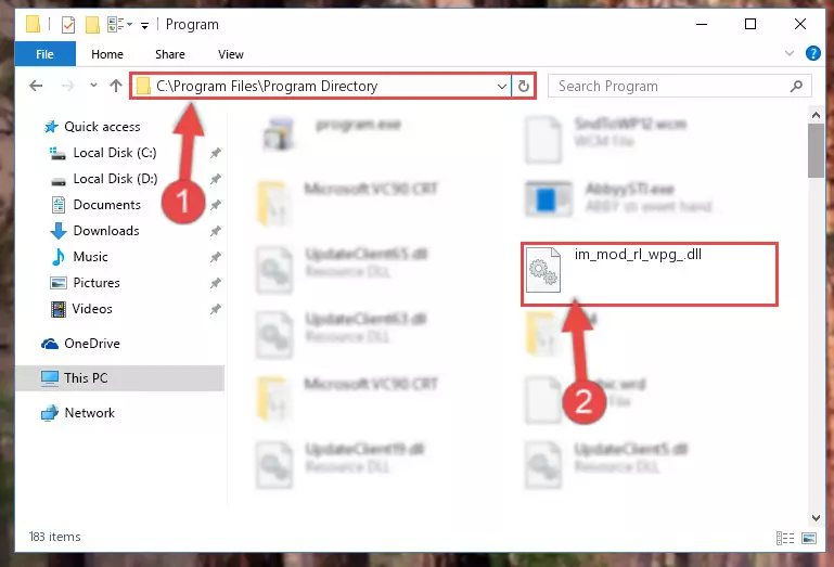 Uninstalling the Im_mod_rl_wpg_.dll file's broken registry from the Registry Editor (for 64 Bit)
