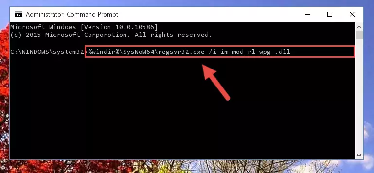 Deleting the Im_mod_rl_wpg_.dll file's problematic registry in the Windows Registry Editor