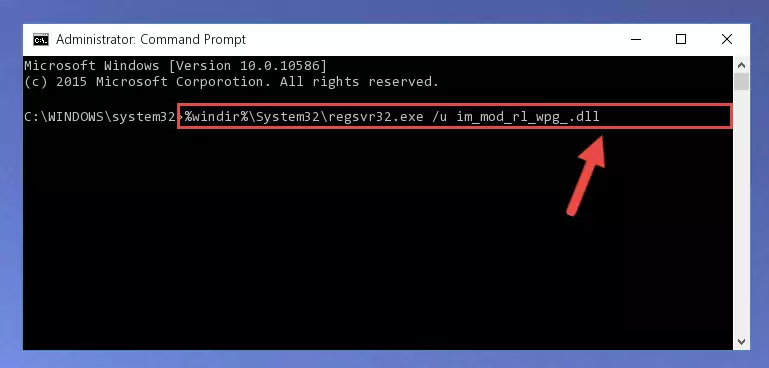 Extracting the Im_mod_rl_wpg_.dll file from the .zip file