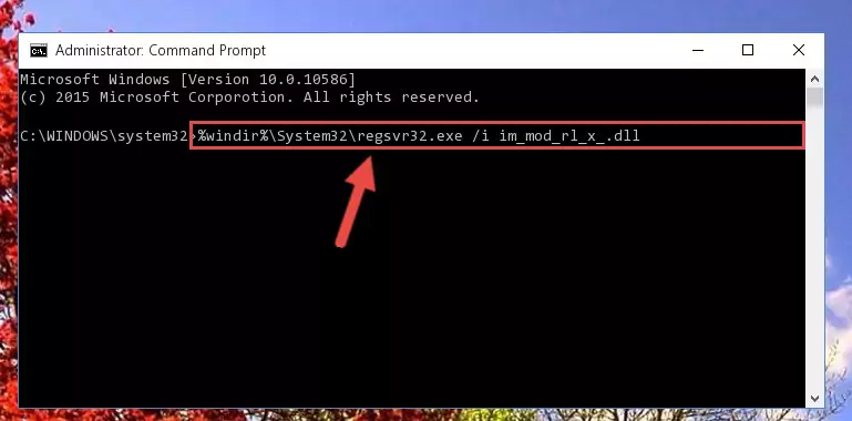 Uninstalling the Im_mod_rl_x_.dll file from the system registry