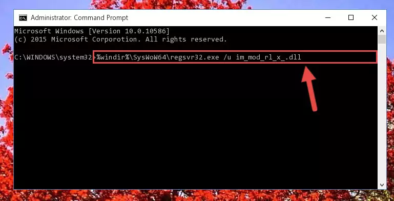 Reregistering the Im_mod_rl_x_.dll file in the system (for 64 Bit)