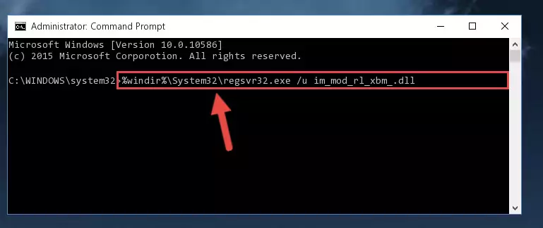 Creating a new registry for the Im_mod_rl_xbm_.dll library in the Windows Registry Editor