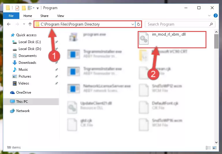 Choosing the Im_mod_rl_xbm_.dll library