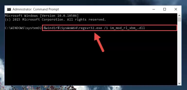 Uninstalling the damaged Im_mod_rl_xbm_.dll library's registry from the system (for 64 Bit)