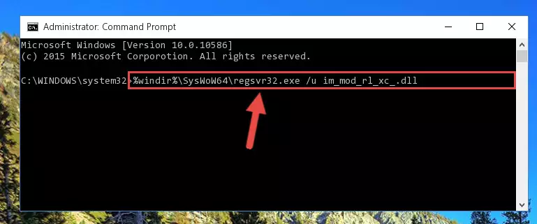 Reregistering the Im_mod_rl_xc_.dll library in the system (for 64 Bit)
