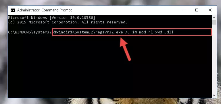 Extracting the Im_mod_rl_xwd_.dll file from the .zip file