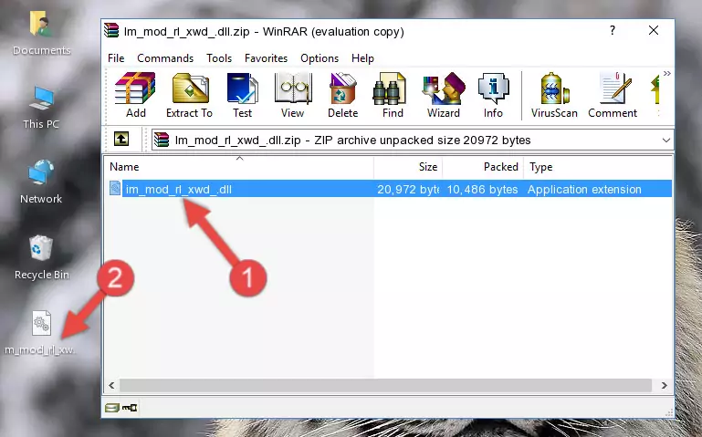 Copying the Im_mod_rl_xwd_.dll file into the file folder of the software.