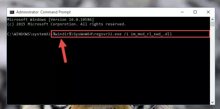 Cleaning the problematic registry of the Im_mod_rl_xwd_.dll file from the Windows Registry Editor