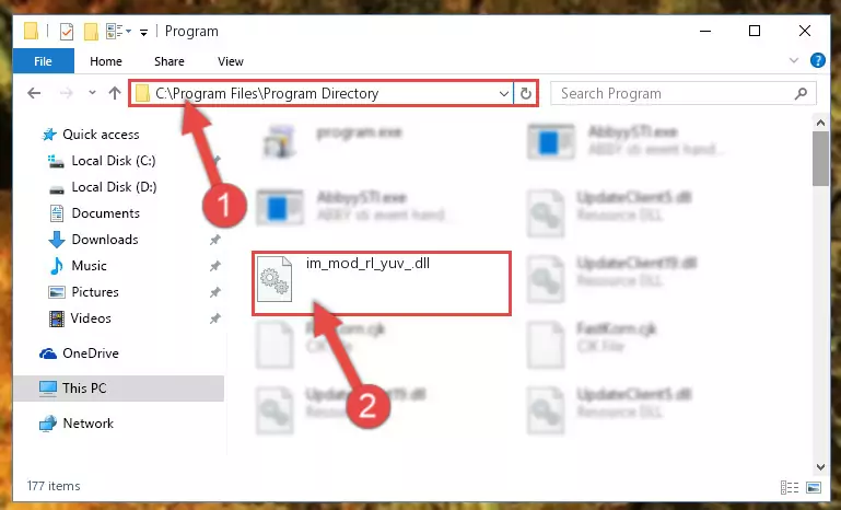 Uninstalling the damaged Im_mod_rl_yuv_.dll file's registry from the system (for 64 Bit)