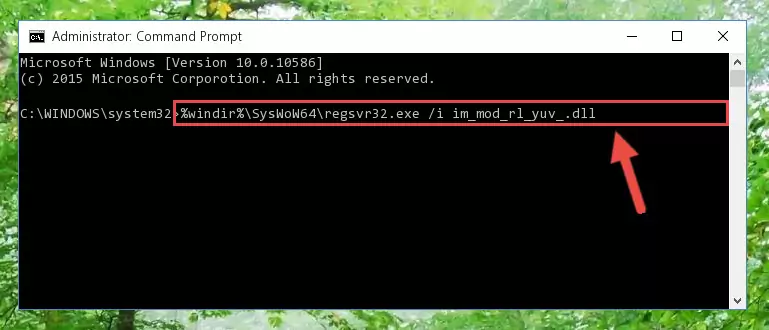 Cleaning the problematic registry of the Im_mod_rl_yuv_.dll file from the Windows Registry Editor