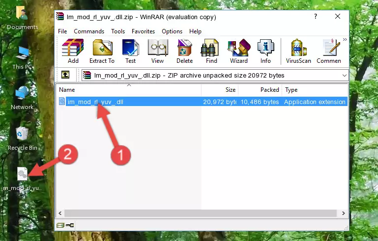 Copying the Im_mod_rl_yuv_.dll file into the software's file folder