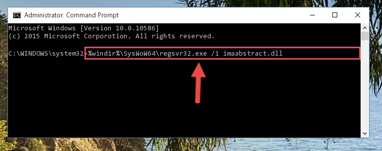 Deleting the Imaabstract.dll library's problematic registry in the Windows Registry Editor