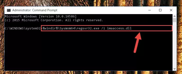 Uninstalling the Imaaccess.dll library's broken registry from the Registry Editor (for 64 Bit)