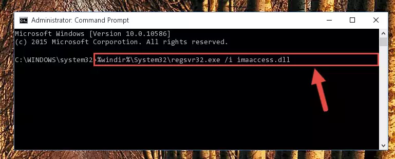 Uninstalling the Imaaccess.dll library from the system registry
