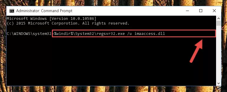 Reregistering the Imaaccess.dll library in the system