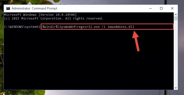 Uninstalling the broken registry of the Imaadminss.dll file from the Windows Registry Editor (for 64 Bit)