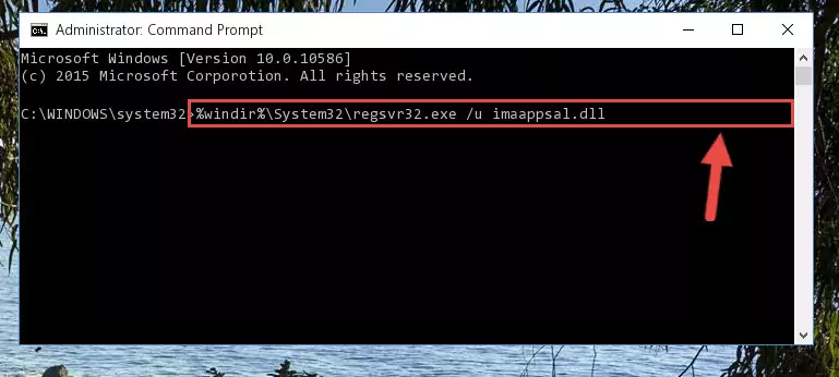 Extracting the Imaappsal.dll library from the .zip file