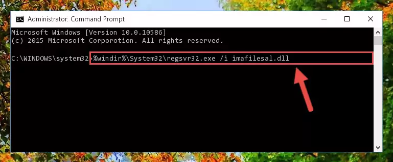 Deleting the Imafilesal.dll file's problematic registry in the Windows Registry Editor