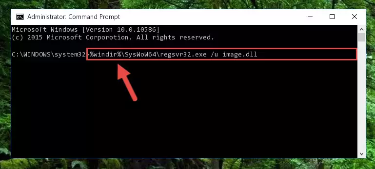 Reregistering the Image.dll library in the system
