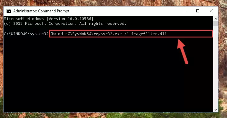 Uninstalling the Imagefilter.dll file's broken registry from the Registry Editor (for 64 Bit)