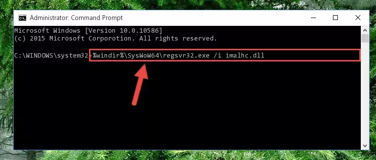 Deleting the damaged registry of the Imalhc.dll