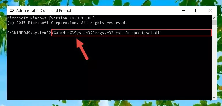 Reregistering the Imalicsal.dll file in the system
