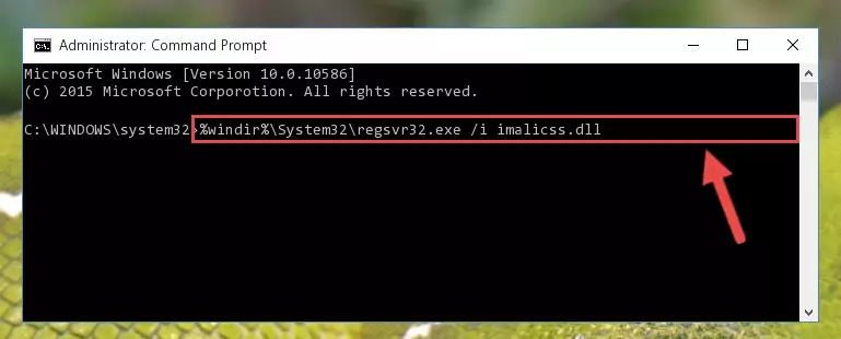 Uninstalling the Imalicss.dll file from the system registry