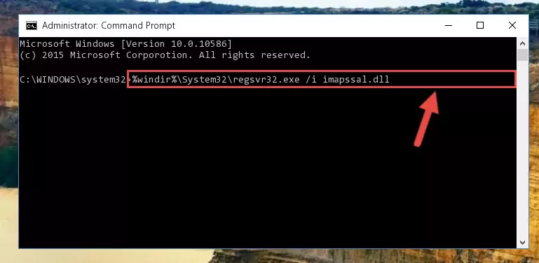 Reregistering the Imapssal.dll file in the system (for 64 Bit)