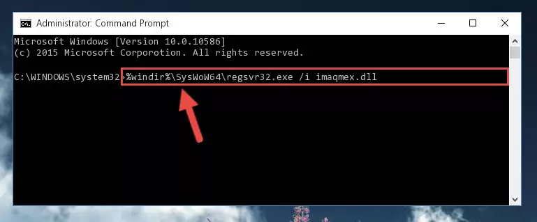 Deleting the Imaqmex.dll library's problematic registry in the Windows Registry Editor