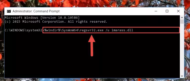 Reregistering the Imarass.dll library in the system (for 64 Bit)