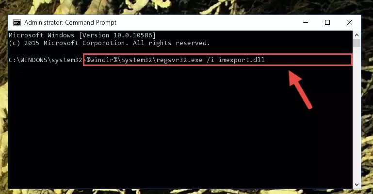 Deleting the Imexport.dll file's problematic registry in the Windows Registry Editor