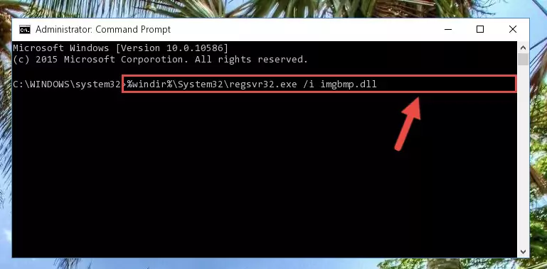 Uninstalling the Imgbmp.dll file from the system registry