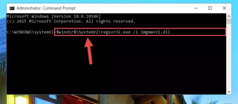 Deleting the damaged registry of the Imgman31.dll