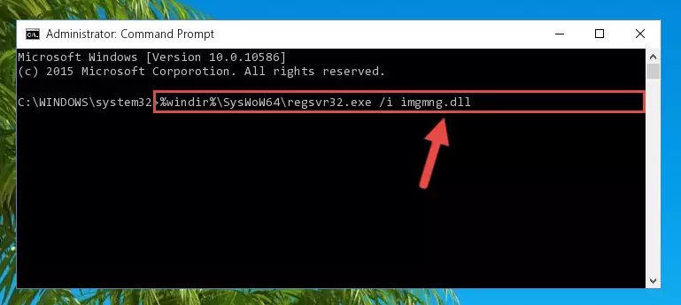 Deleting the Imgmng.dll library's problematic registry in the Windows Registry Editor
