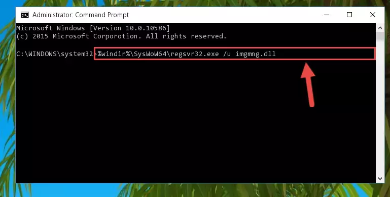 Creating a new registry for the Imgmng.dll library in the Windows Registry Editor