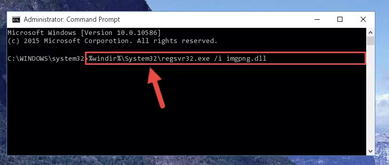 Reregistering the Imgpng.dll file in the system (for 64 Bit)