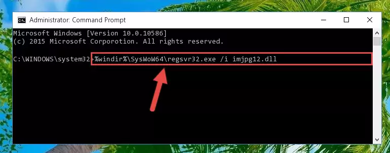 Uninstalling the damaged Imjpg12.dll library's registry from the system (for 64 Bit)