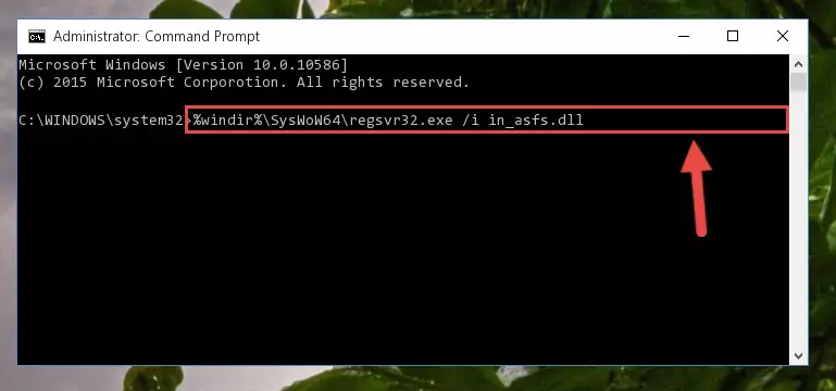 Uninstalling the In_asfs.dll file from the system registry