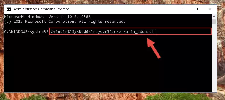 Reregistering the In_cdda.dll library in the system (for 64 Bit)