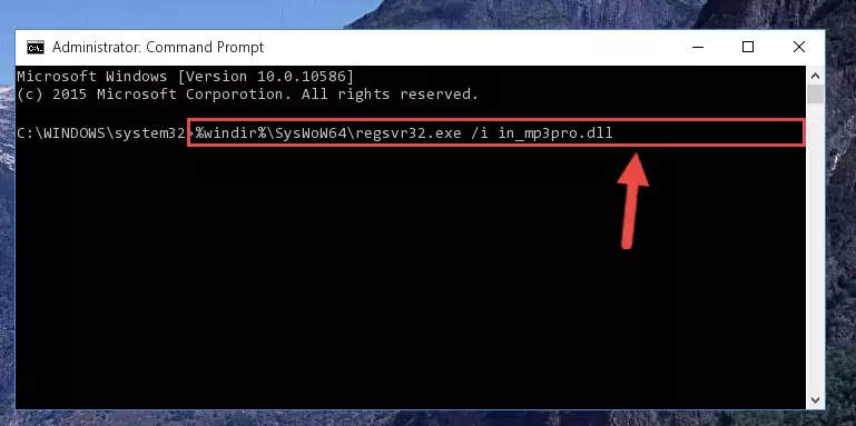Uninstalling the In_mp3pro.dll file's broken registry from the Registry Editor (for 64 Bit)