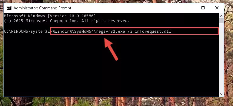 Uninstalling the Inforequest.dll file's broken registry from the Registry Editor (for 64 Bit)