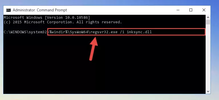 Uninstalling the Inksync.dll library's broken registry from the Registry Editor (for 64 Bit)