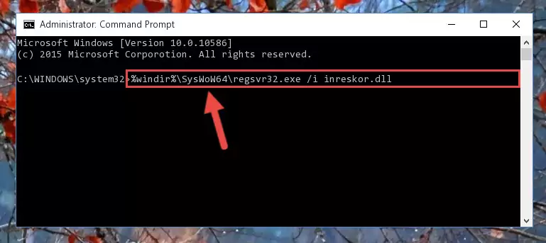 Cleaning the problematic registry of the Inreskor.dll library from the Windows Registry Editor