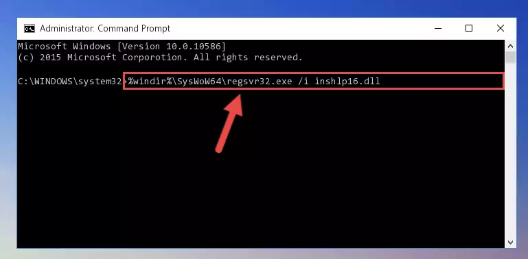 Uninstalling the Inshlp16.dll file's broken registry from the Registry Editor (for 64 Bit)