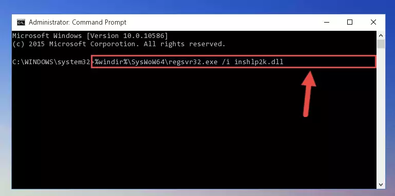 Uninstalling the Inshlp2k.dll file from the system registry