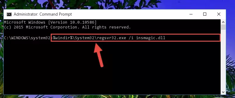 Reregistering the Insmagic.dll file in the system (for 64 Bit)